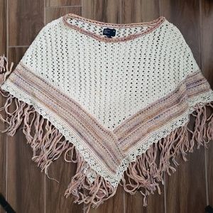 American Eagle Open Stitch Poncho